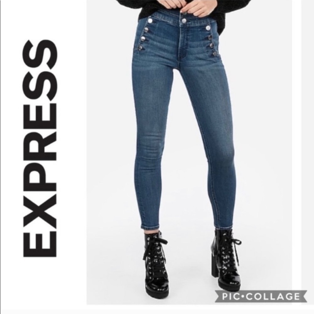 Express Jeans! Super High Rise Ankle Legging. 4R